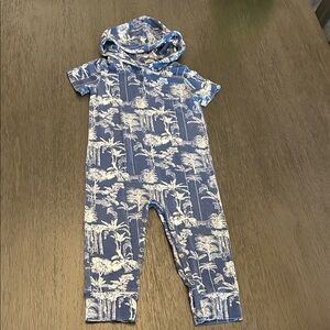 Kate Quinn Tropical Blue and White Bodysuit